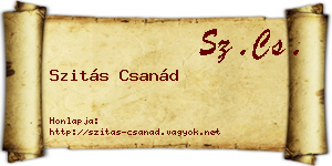 Szitás Csanád névjegykártya